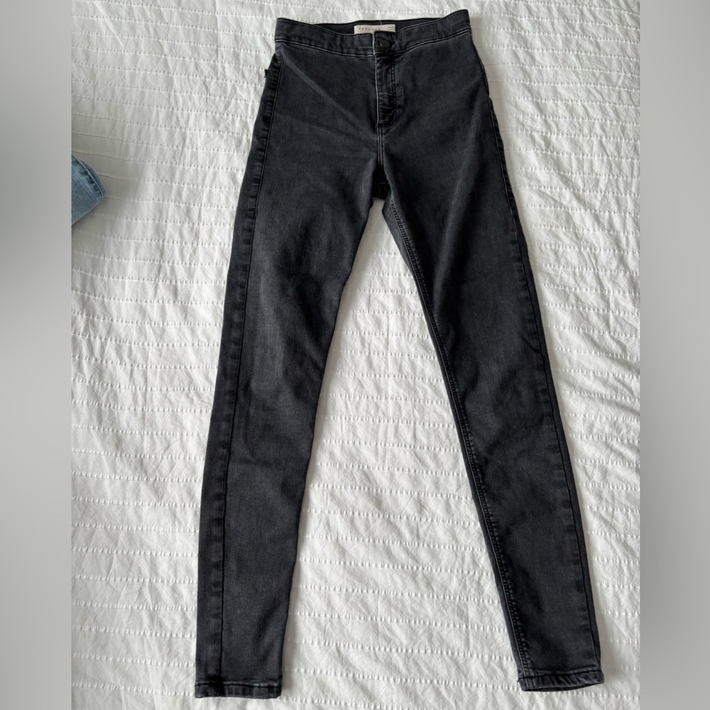 Topshop Black-Washed Skinny Jeans